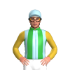 Green And Light Blue Stripes, Gold Sleeves, Light Blue Cap