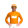 Orange, White Crown, Hooped Cap
