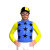 Royal Blue, Black Stars, Yellow Sleeves And Quartered Cap