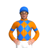 Orange, Blue Diamonds, Armbands And Cap