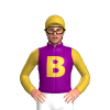 Purple, Gold B, Gold Sleeves, Gold Cap