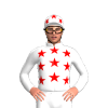White, Red Stars, Stars Cap