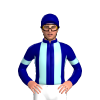 Navy Blue, Pale Blue Stripes And Armbands