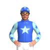 Royal Blue, Pale Blue Star And Sleeves, Royal Blue Stars Sleeves, Pale Blue Stars Cap