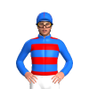 Blue And Red Hoops, Blue Sleeves, Red Seams Cap