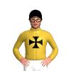 Gold, Black Maltese Cross And Cap