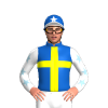 DENIM, YELLOW CROSS, WHITE SLEEVES, LIGHT BLUE STARS SLEEVES, DENIM CAP, WHITE STAR CAP, WHITE PEAK
