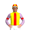 YELLOW,RED STRIPE,LILAC SLEEVES,RED ARMBANDS,YELLOW CAP,RED STRIPES CAP,WHITE PEAK