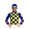 NAVY, YELLOW CHECKS, NAVY SLEEVES, YELLOW STARS, WHITE PEAK
