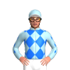 LIGHT BLUE, BLUE DIAMONDS, DIAMOND STRIPE SLEEVES, WHITE PEAK