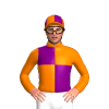 Orange And Purple Quarters, Quartered Cap