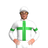White, Green Cross And Armbands