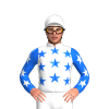 White, Blue Stars, Blue Sleeves, White Stars