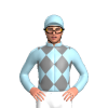 Light Blue, Grey Diamond Checks, Diamond Armbands