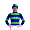 Navy Blue, Bottle green Hoops, Chevron Sleeves, Quartered Cap