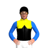 YELLOW, BLACK HALVES, BLACK DIAMOND BAND, BLUE SLEEVES, Black cap