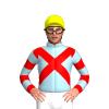 LIGHT BLUE, RED CROSSED SASHES, RED SLEEVES, LIGHT BLUE HOOPS, Yellow cap