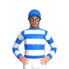 BLUE, WHITE HOOPS, RED SLEEVES, WHITE HOOPS SLEEVES, Blue cap