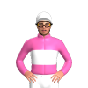 HOT PINK, WHITE BAND, White cap