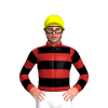 FIREBRICK, BLACK HOOPS, FIREBRICK SLEEVES, BLACK HOOPS, Yellow cap
