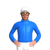 BLUE, WHITE SIX SPOTS, White cap