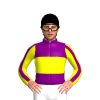 PURPLE,YELLOW BAND,YELLOW SLEEVES,PURPLE STRIPE, Black cap