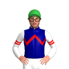 NAVY, RED ZIGZAG CHEVRON, WHITE SLEEVES, RED DOUBLE ARMBAND, Green cap