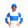 WHITE, BLUE BAND, SLEEVES, WHITE ARMBAND, Blue cap