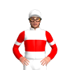 WHITE,RED BAND,SLEEVES,WHITE ARMBANDS, White cap